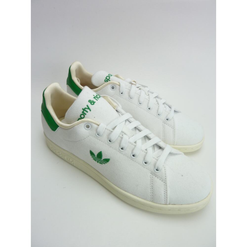 NWT Adidas x Sporty & Rich Stan Smith - White/Jolly Green Mens 7 Shoes Sneakers - Picture 2 of 5